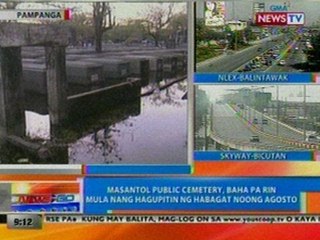 NTG: Masantol Public Cemetery sa Pampanga, baha pa rin mula nang hagupitin ng Habagat noong Agosto
