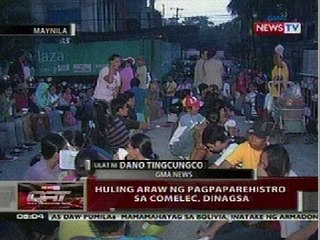 QRT: Huling araw ng pagpaparehistro sa Comelec, dinagsa