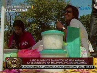 24 Oras: Ilang bumisita sa puntod ng kaanak, sa sementeryo na magpapalipas ng magdamag