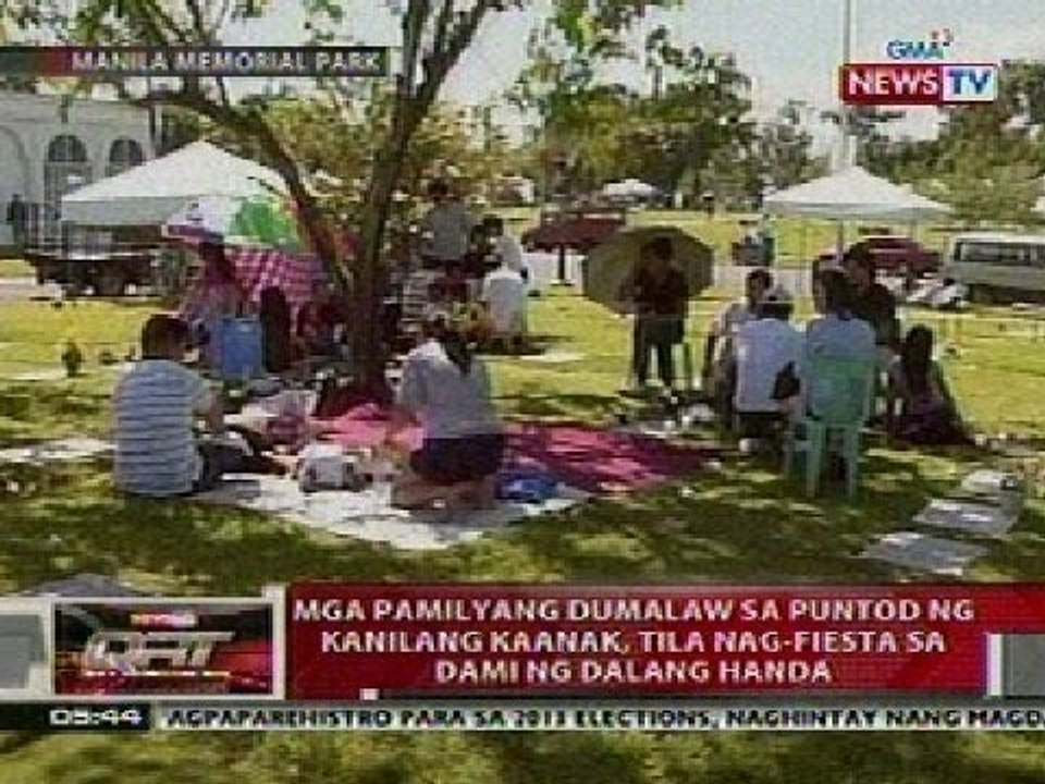QRT: Mga pamilyang dumalaw sa puntod ng kaanak, tila-nag-fiesta sa dami ng dalang handa