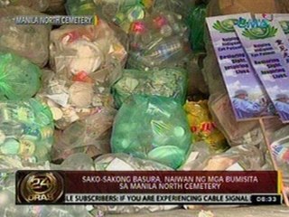 24 Oras: Saku-sakong basura, naiwan ng mga bumisita sa Manila North Cemetery