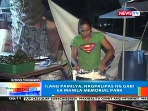 NTG: Ilang pamilya, nagpalipas ng gabi sa Manila Memorial Park