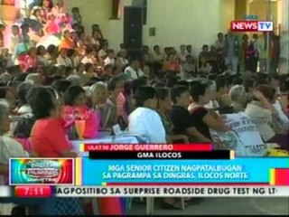 BP: Mga senior citezen nagpatalbugan sa pagrampa sa Dingras, Ilocos Norte
