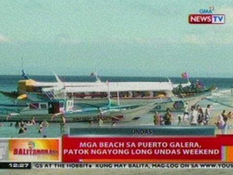 BT: Mga beach sa Puerto Galera, patok ngayong long Undas weekend