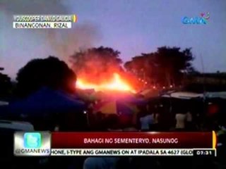 24 Oras: Bahagi ng sementeryo, nasunog