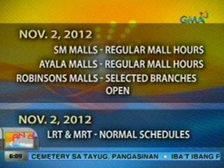 UB: Mall schedules ngayong araw, alamin (Nov. 2, 2012)
