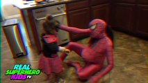PREGNANT PINK SPIDERGIRL VS SPIDERMAN DELIVERS SPIDERBABY QUINTUPLETS w/ BABY SPIDEY Funny Superhero