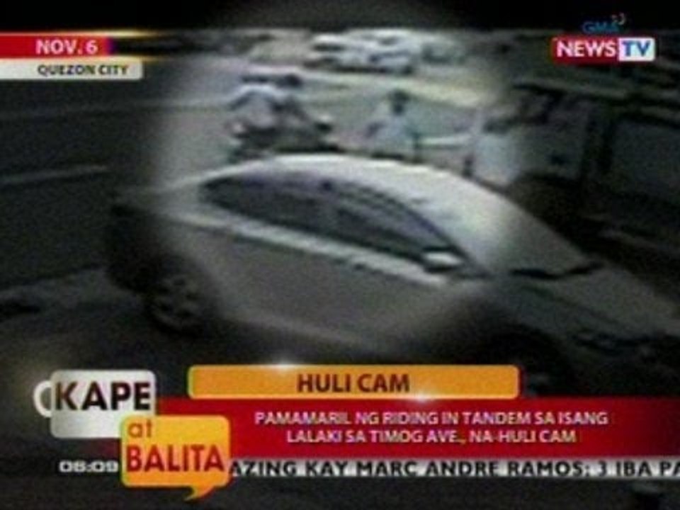 KB: Pamamaril ng riding in tandem sa isang lalaki sa Timog Ave., QC, na-huli cam