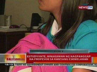 BT:  Estudyante, ninakawan ng nagpanggap na propesor sa kanyang eskwelahan