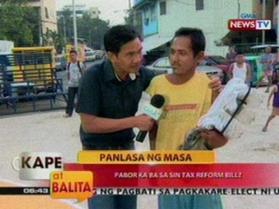 KB: Pabor ka ba sa Sin Tax Reform Bill?