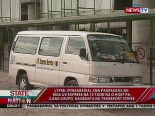 SONA: LTFRB,ipinagbawal ang pagpasada ng mga UV express na 13 taon na o higit pa