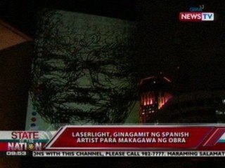 SONA: Laserlight, ginagamit ng Spanish artist para makagawa ng obra