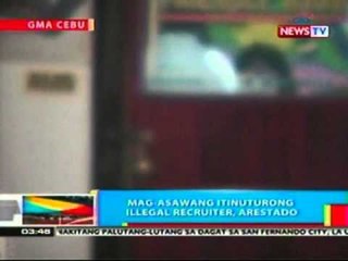 BP: Mag-asawang itinuturong illegal recruiter, arestado