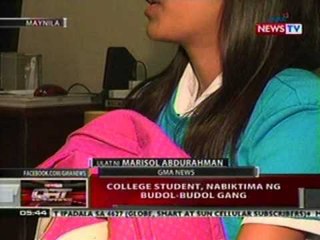 QRT: College student, nabiktima ng budol-budol gang