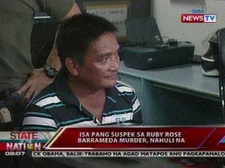 SONA: Isa pang suspek sa Ruby Rose Barrameda murder, nahuli na