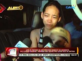 Live-in partner ng motoristang namatay sa aksidente, sinariwa ang huling pag-uusap sa biktima