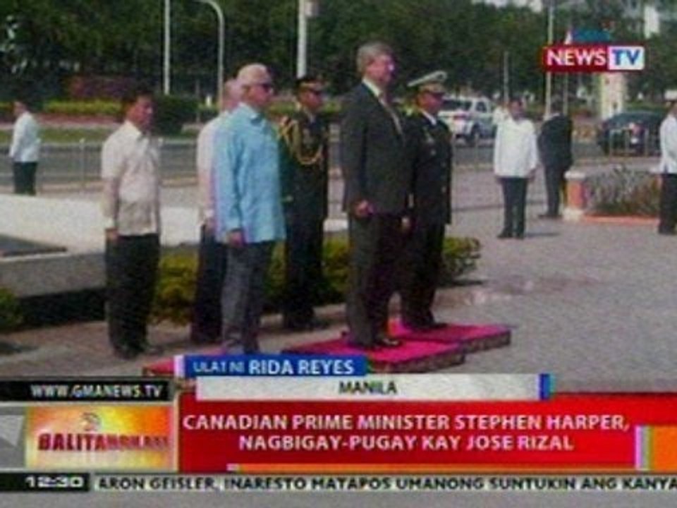 BT: Canadian Prime Minister Stephen Harper, nagbigay-pugay kay Jose Rizal