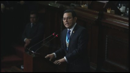 Jimmy Morales entrega primer informe de Gobierno y enaltece su gestión en seguridad y salud