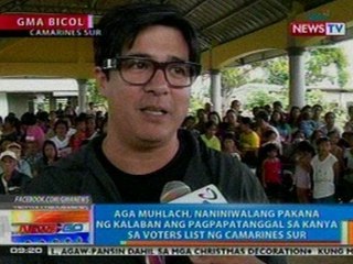 NTG: Aga Muhlach, naniniwalang pakana ng kalaban ang pagpapatanggal sa kanya sa voters list
