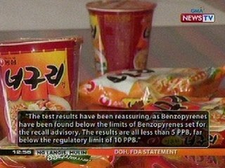 BT: DOH at DFA, inalis na ang ban sa mga korean noodles