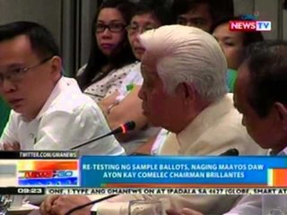 NTG: Re-testing ng sample ballots, naging maayos daw ayon kay COMELEC Chairman Brillantes
