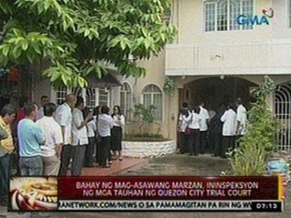 24 Oras: Bahay ng mag-asawang Marzan, ininspeksyon ng mga tauhan ng QC trial court
