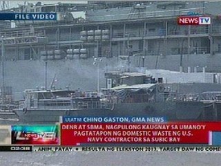 NTL: DENR at SMBA, nagpulong sa pagtatapon ng domestic waste ng US Navy contractor sa Subic Bay
