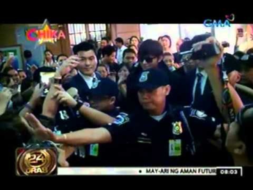 24 Oras: Lee Min Ho, pinagkaguluhan ng fans sa kanyang pagdating sa bansa