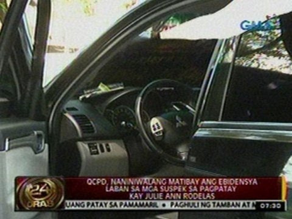 24 Oras: Sasakyang Ginamit Umano Sa Pagdukot Kay Rodelas, Nakitaan Ng ...