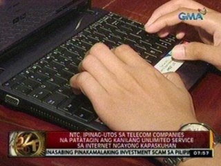 NTC, ipinag-utos sa Telecom companies na patatagin ang kanilang unlimited services sa internet