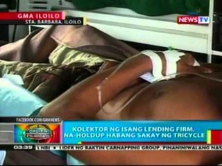 BP: Kolektor ng isang lending firm, na-holdup habang sakay ng tricycle