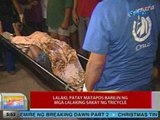 UB: Lalaki, patay matapos barilin ng mga lalaking sakay ng tricycle sa Sampaloc, Maynila