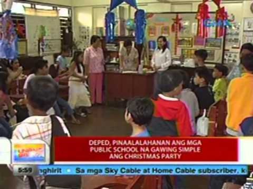 UB: Deped, pinaalalahanan ang mga public school na gawing simple ang Christmas party