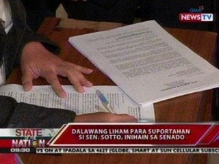 SONA: 2 liham para suportahan si Sen. Sotto, inihain sa Senado