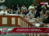 SONA: Botohan para sa FOI Bill, hindi natuloy