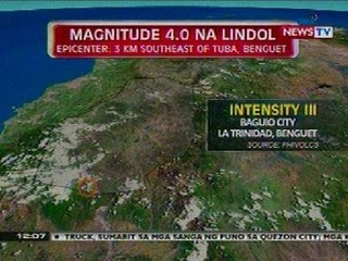BT: Benguet, niyanig ng Magnitude 4.0 na lindol