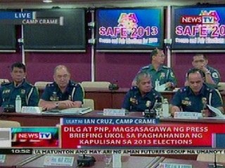 ntl: DILG at PNP, magsasagawa ng pres briefing sa paghahanda ng kapulisan sa 2013 elections
