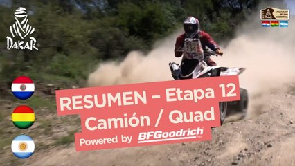 Resumen de la Etapa 12 - Quad/Camión - (Río Cuarto / Buenos Aires) - Dakar 2017