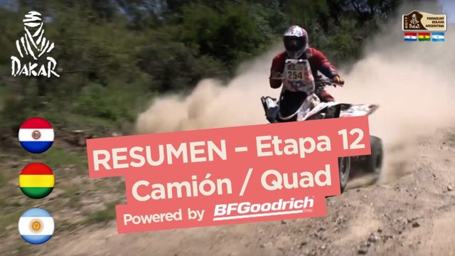 Resumen de la Etapa 12 - Quad/Camión - (Río Cuarto / Buenos Aires) - Dakar 2017