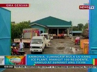 BP: Ammonia, sumingaw mula sa isang ice plant sa General Santos City