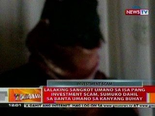 BT: Lalaking sangkot sa 1 pang investment scam, sumuko dahil sa banta sa kanyang buhay