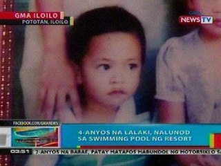 BP: 4-anyos na lalaki, nalunod sa swimming pool sa resort sa Iloilo