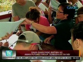 24 Oras: Daan-daan pang   biktima ng Aman Futures Group, dumulong sa NBI