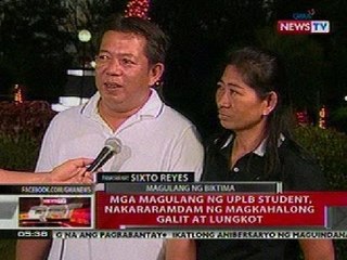 QRT: Mga magulang ng UPLB student, nakaramdam ng magkahalong galit at lungkot