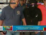 BP: Suspek sa pagpatay sa isang UPLB student, sumuko na