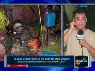 Saksi: Paghahanap sa mga minerong na-trap sa gumuhong minahan, nagpapatuloy