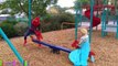 Frozen Elsa LOSES her HEAD! w/ Joker Spiderman & Spidergirl Funny Superheroes in Real Life