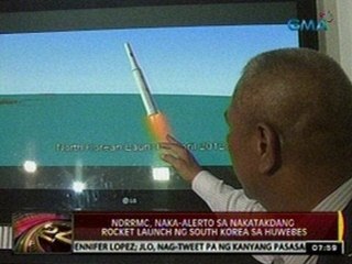 24Oras: NDRRMC, naka-alerto sa nakatakdang rocket launch ng South Korea sa Huwebes