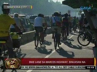24Oras: Bike lane sa Marcos Highway, binuksan na