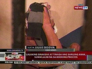 QRT: Lalaking sinaksak at tinaga ang sariling anak, sumailalim na sa booking process